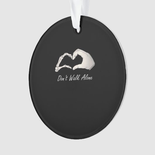 Niet lopen - White Classic - Skeleton Hands Hearts Ornament (voorkant)