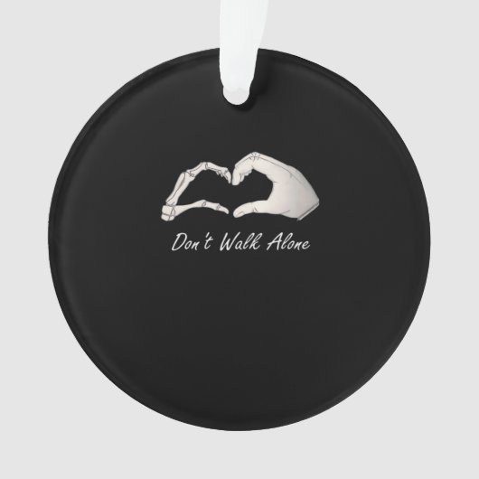 Niet lopen - White Classic - Skeleton Hands Hearts Ornament (voorkant)