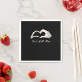 Niet lopen - White Classic - Skeleton Hands Hearts Servet (Insitu)