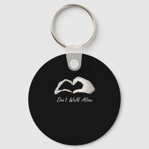 Niet lopen - White Classic - Skeleton Hands Hearts Sleutelhanger