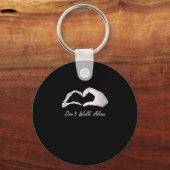 Niet lopen - White Classic - Skeleton Hands Hearts Sleutelhanger (Voorkant)