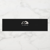 Niet lopen - White Classic - Skeleton Hands Hearts Waterfles Etiket (Enkel label)