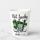 Niet Lucky, gewoon gebufferd Papieren Bekers (Achterkant)