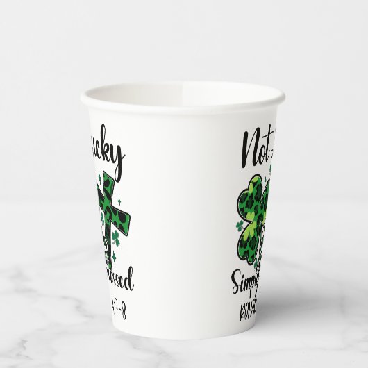 Niet Lucky, gewoon gebufferd Papieren Bekers (Links)