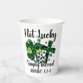 Niet Lucky, gewoon gebufferd Papieren Bekers (Voorkant)