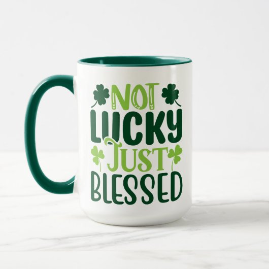 Niet Lucky, gewoon gebufferd St Patrick's Day Mok (Links)