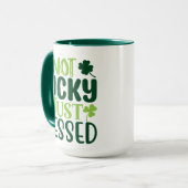 Niet Lucky, gewoon gebufferd St Patrick's Day Mok (Voorkant links)