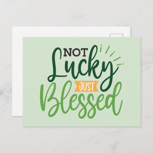Niet Lucky Net geblesseerd Saint Patrick's Day Sai Briefkaart (Voorkant / Achterkant)