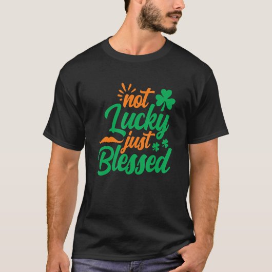 Niet Lucky Net gebufferd Shamrock St Patrick's Day T-shirt (Voorkant)