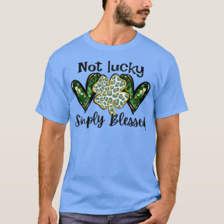 Niet Lucky Simply Blessed St Patrick's day Glitter T-shirt