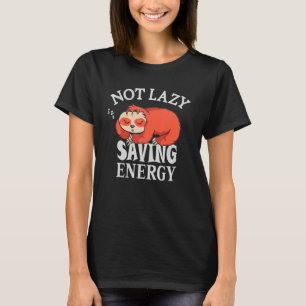 Niet lui Energiebesparende luie sleuf om te sparen T-shirt