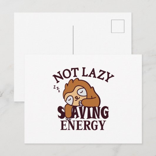 Niet lui, energiebesparing briefkaart (Voorkant / Achterkant)