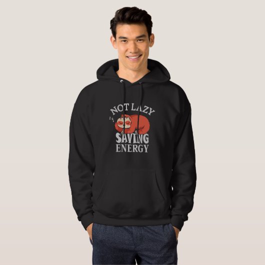 Niet lui, energiebesparing hoodie (Voorkant volledig)