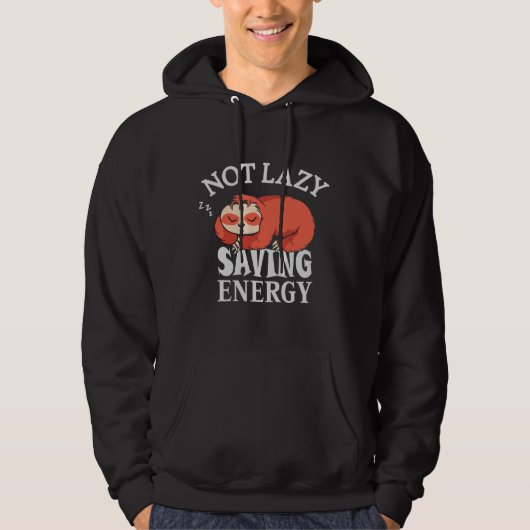 Niet lui, energiebesparing hoodie (Voorkant)