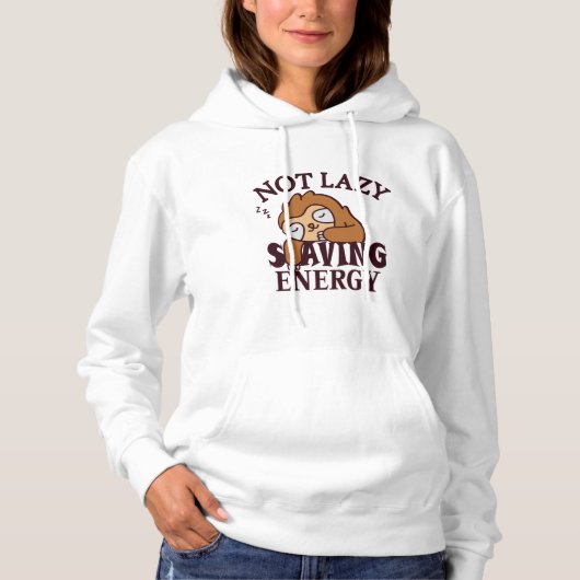 Niet lui, energiebesparing hoodie (Voorkant)