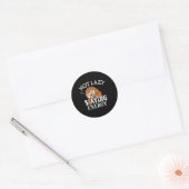 Niet lui, energiebesparing ronde sticker (Envelop)