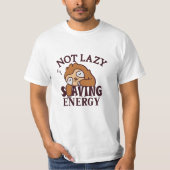 Niet lui, energiebesparing t-shirt (Voorkant)
