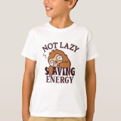 Niet lui, energiebesparing t-shirt (Voorkant)
