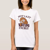 Niet lui, energiebesparing t-shirt (Voorkant)