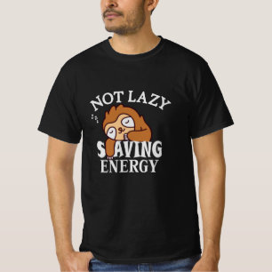 Niet lui, energiebesparing t-shirt
