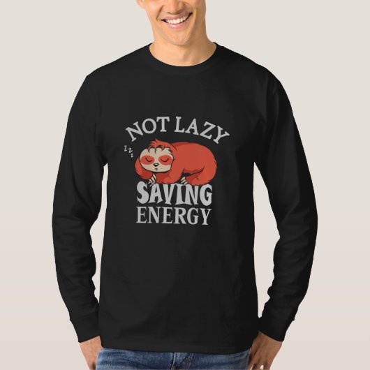 Niet lui, energiebesparing t-shirt (Voorkant)