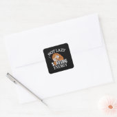 Niet lui, energiebesparing vierkante sticker (Envelop)