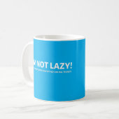 Niet lui koffiemok (Voorkant links)