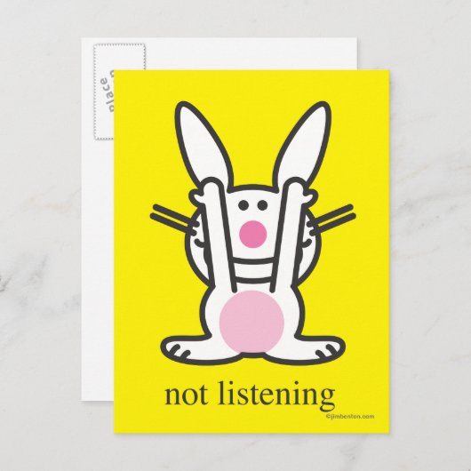 Niet luisteren briefkaart (Voorkant / Achterkant)