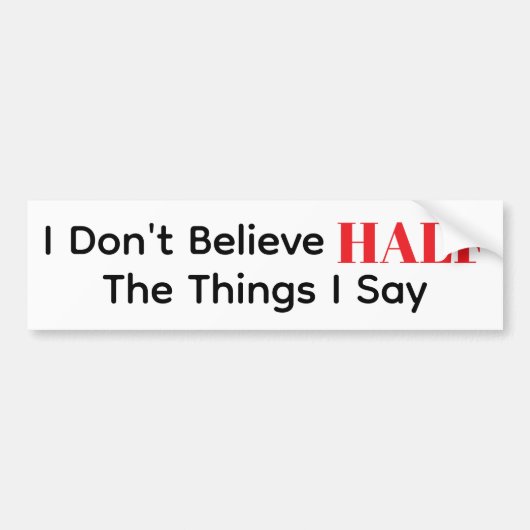Niet Luisteren Bumpersticker (Voorkant)