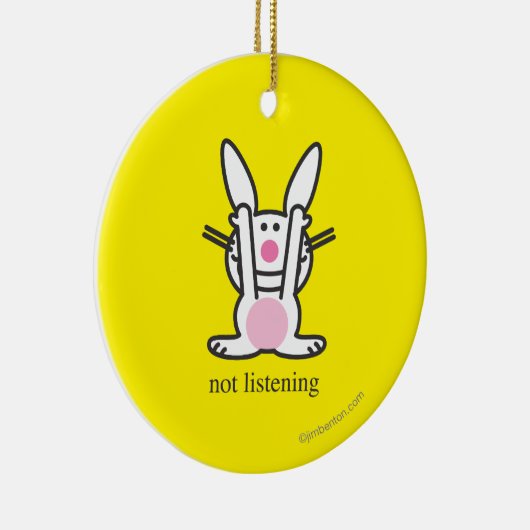 Niet luisteren keramisch ornament (Rechts)