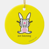 Niet luisteren keramisch ornament (Voorkant)