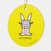 Niet luisteren keramisch ornament (Links)