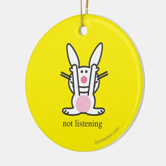 Niet luisteren keramisch ornament (Links)