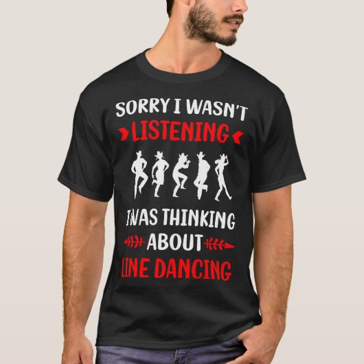 Niet luisteren lijn dansen danser t-shirt (Voorkant)