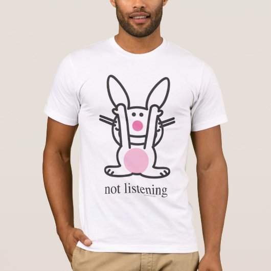 Niet luisteren t-shirt (Voorkant)