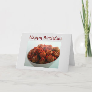 ***NIET MEATBALL *** BIRTHDAY KAART