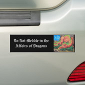 Niet medailleren in de Aangelegenheden van Dragons Bumpersticker (Op auto)