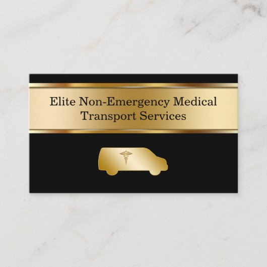 Niet-medisch noodvervoer visitekaartje (Voorkant)