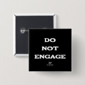 Niet meedoen vierkante button 5,1 cm (Voorkant /achterkant)