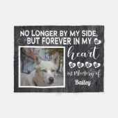 Niet meer aan mijn kant, Dog Memorial - Aangepaste Fleece Deken (Voorkant (Horizontaal))