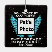 Niet meer aan mijn kant, Pet Memorial - Aangepaste Keramisch Ornament (Achterkant)