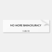 NIET MEER BARACKURATIE, 1-20-13 BUMPERSTICKER (Voorkant)