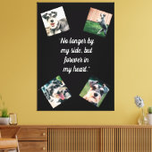 Niet meer bij mijn zijhondfoto-herdenking op zwart canvas afdruk (Insitu (Woonkamer))