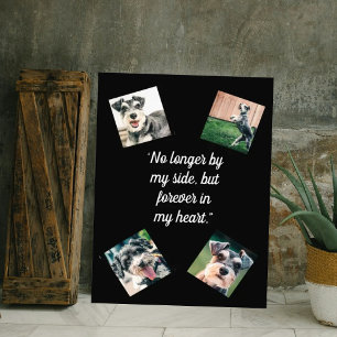 Niet meer bij mijn zijhondfoto-herdenking op zwart canvas afdruk