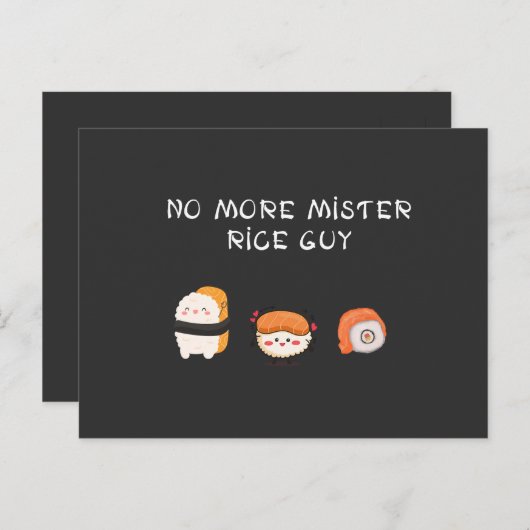 niet meer dan een rijstman met een grappige postka briefkaart (Voorkant / Achterkant)