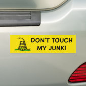 NIET MEER DAN MIJN JUNK GADSDEN FLAG BUMPERSTICKER (Op auto)