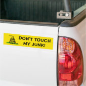 NIET MEER DAN MIJN JUNK GADSDEN FLAG BUMPERSTICKER (Op Truck)