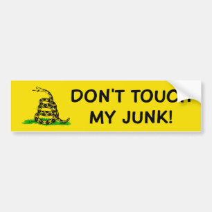 NIET MEER DAN MIJN JUNK GADSDEN FLAG BUMPERSTICKER