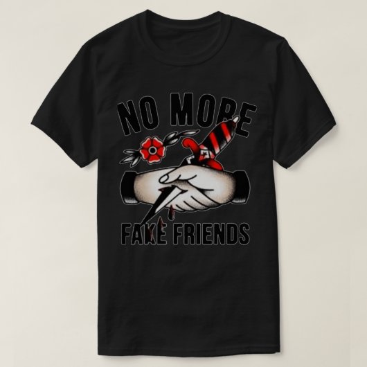 NIET MEER FAKE FRIENDS T-SHIRT (Design voorkant)