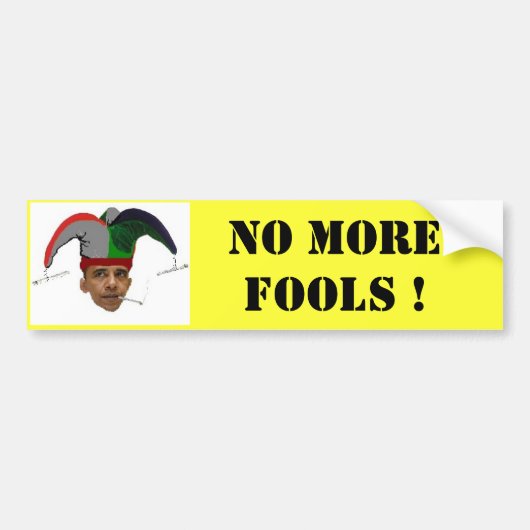 NIET MEER FOOLS! Bumbper Sticker (Voorkant)